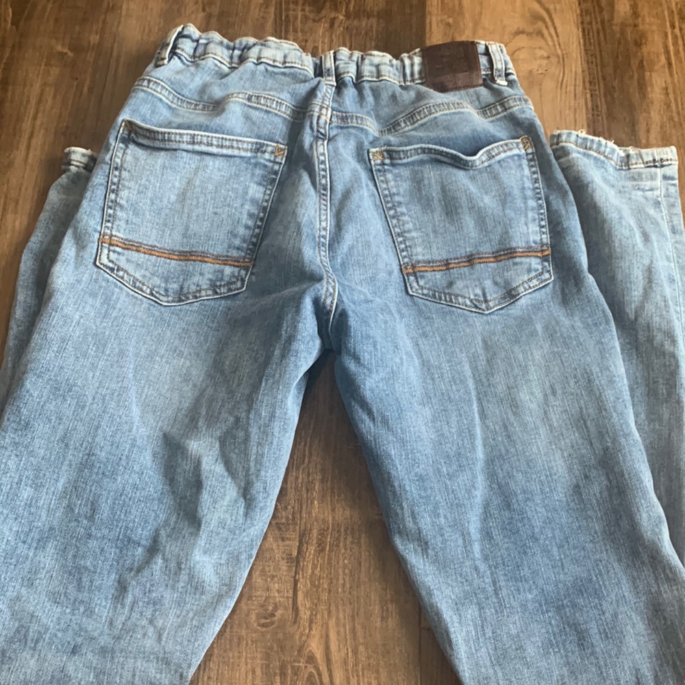 Zara Boys Ripped Light Wash Slim Jeans
